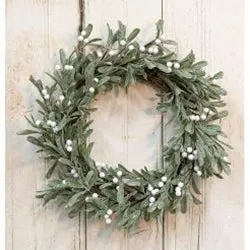 22" Sparkle Mistletoe Wreath