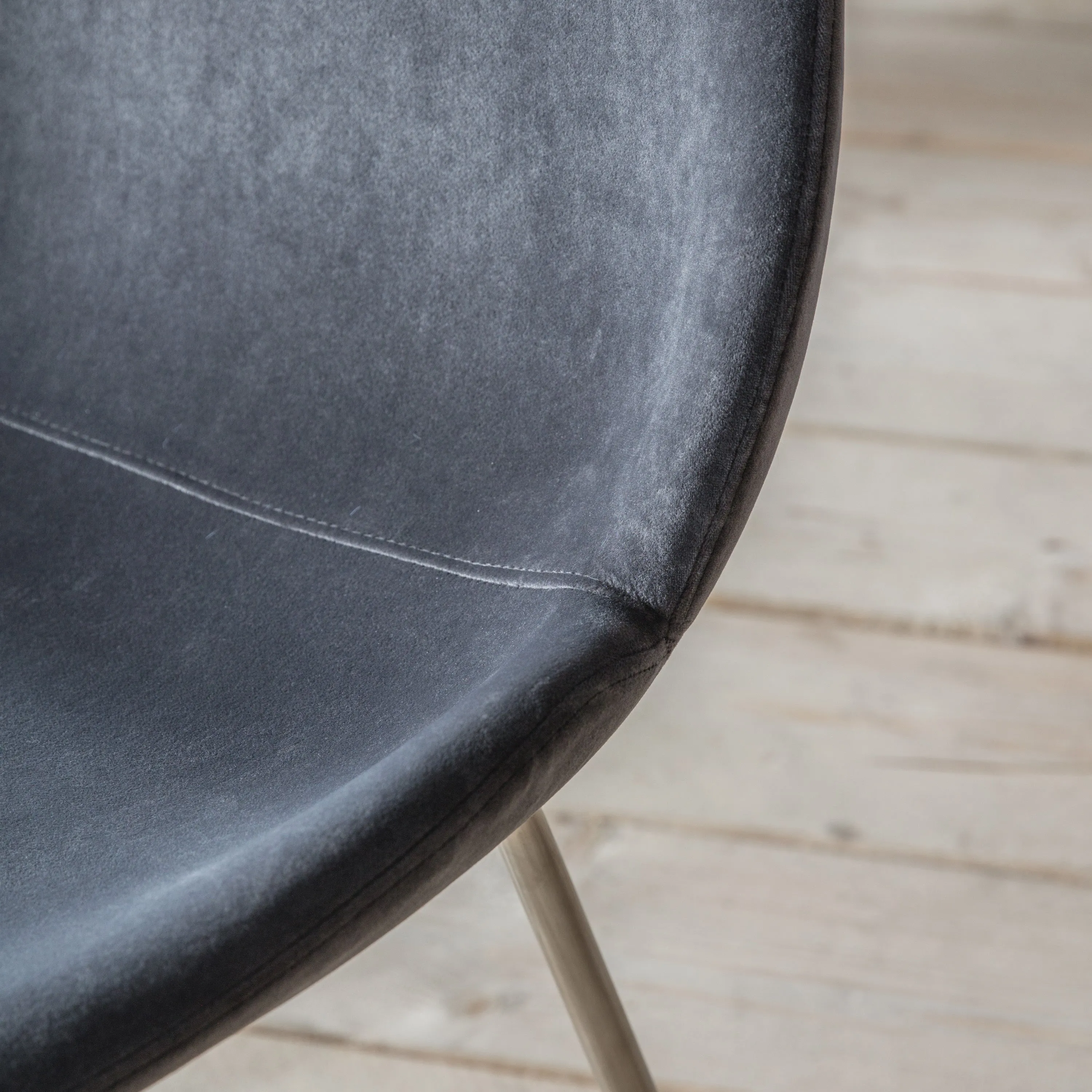 Amos Flanagan Chair Grey Velvet (2pk)