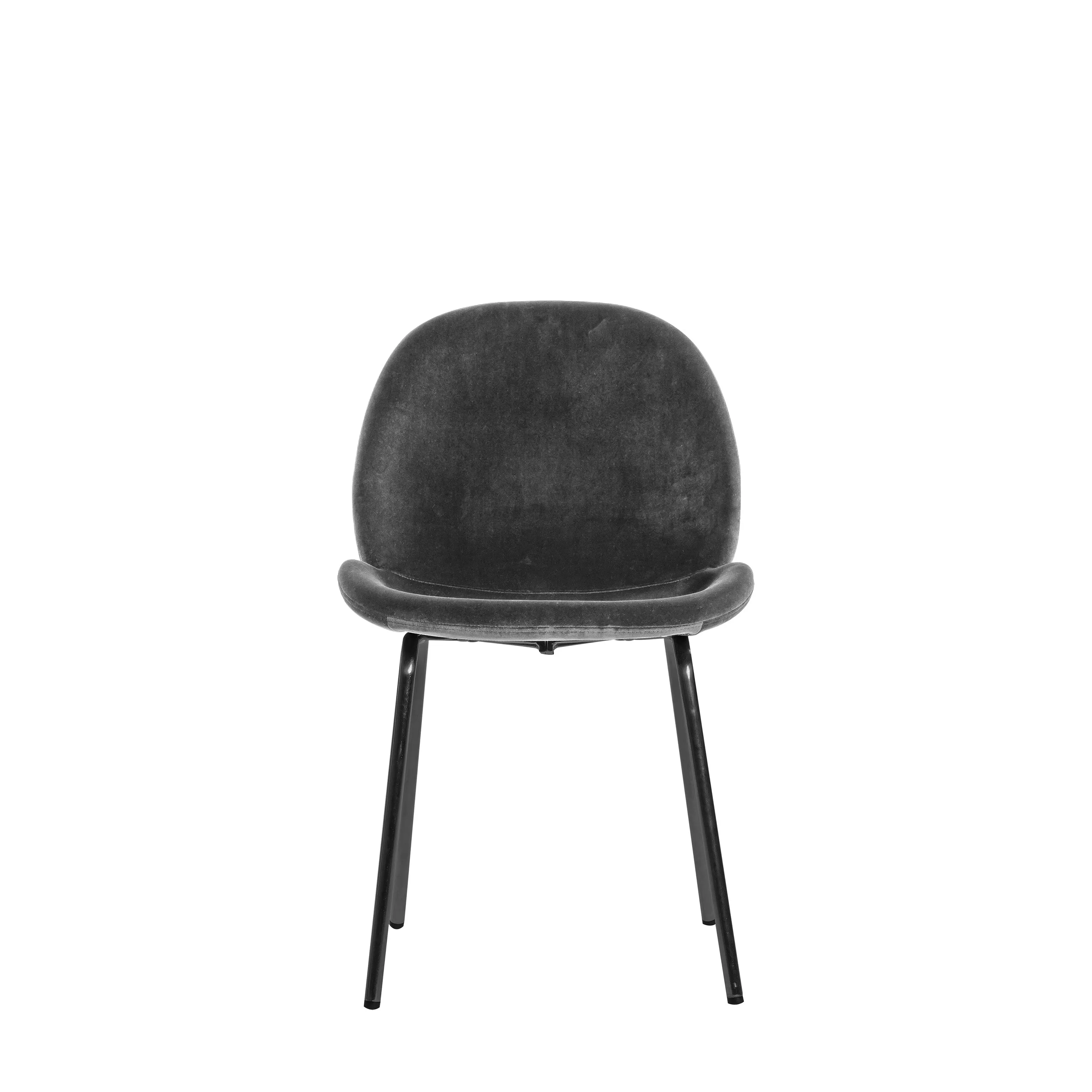 Amos Flanagan Chair Grey Velvet (2pk)