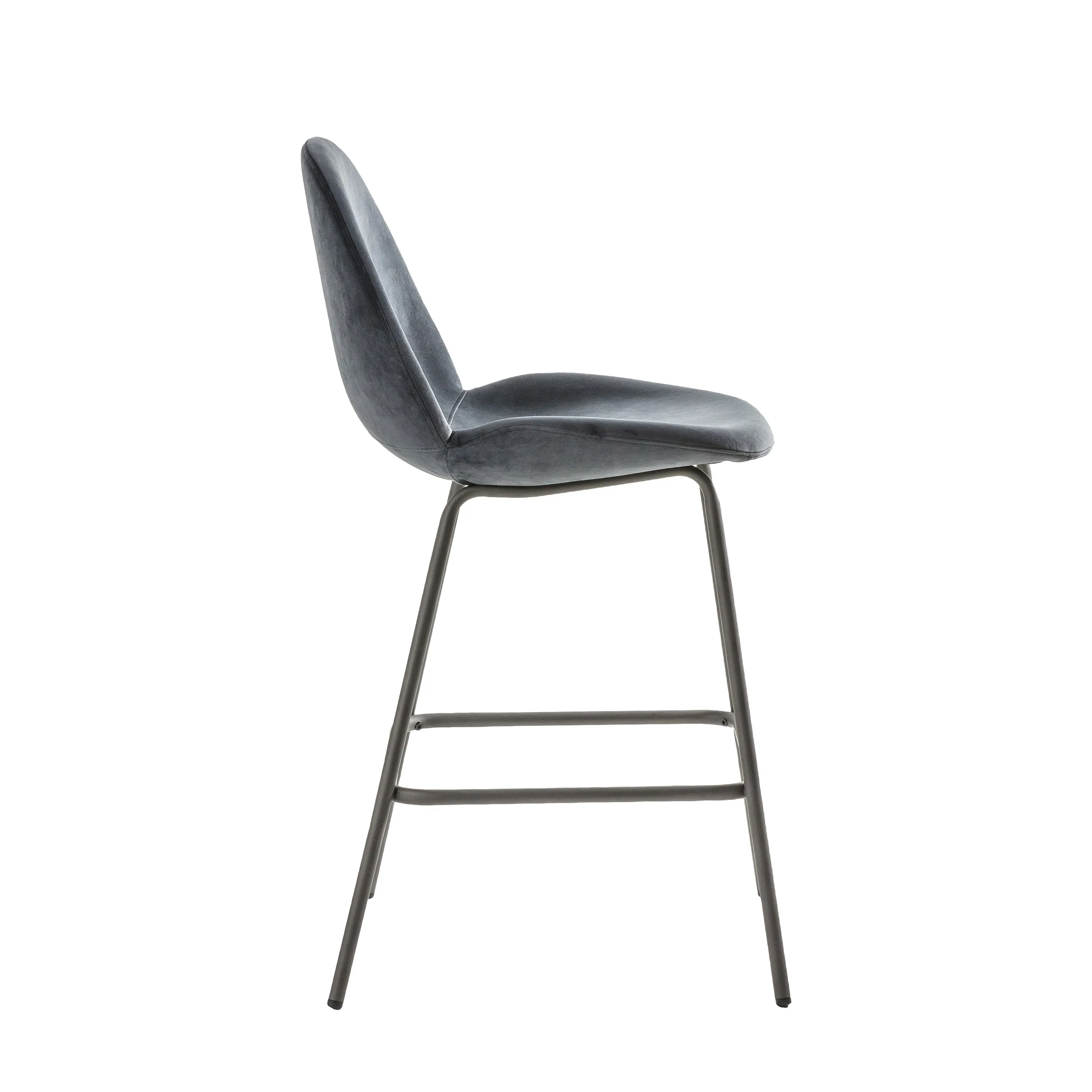 Amos Flanagan Stool Dark Grey Velvet (2pk)