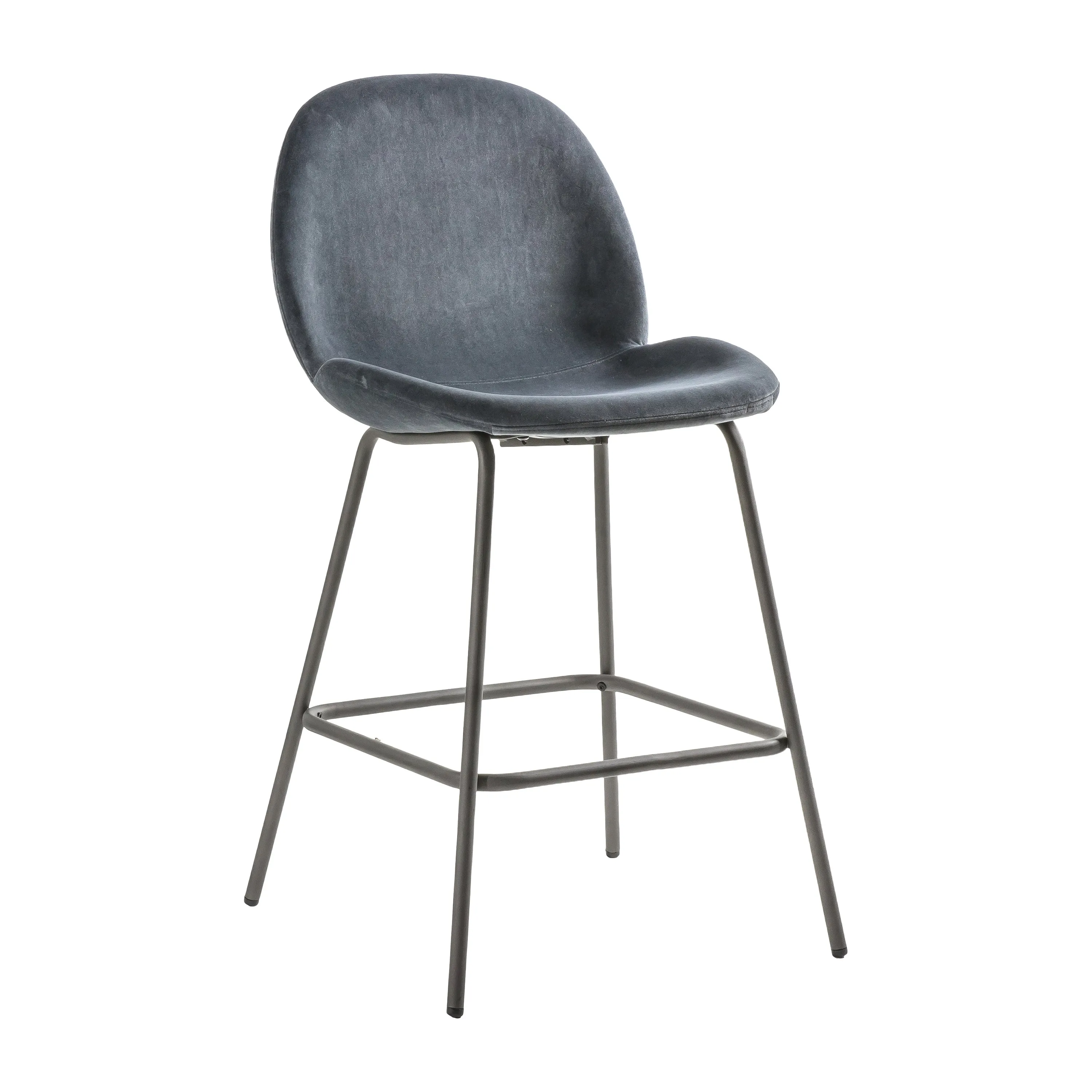 Amos Flanagan Stool Dark Grey Velvet (2pk)