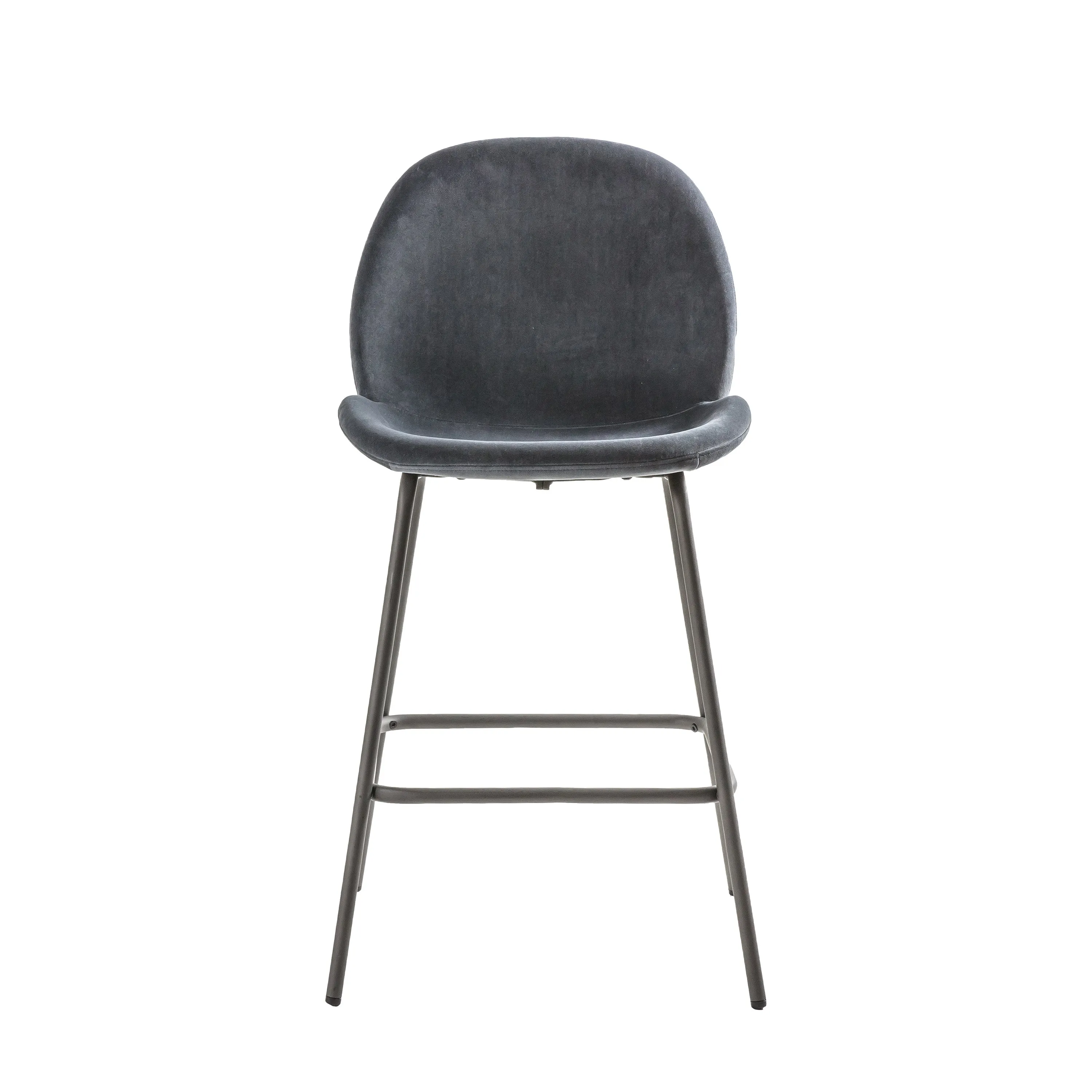 Amos Flanagan Stool Dark Grey Velvet (2pk)