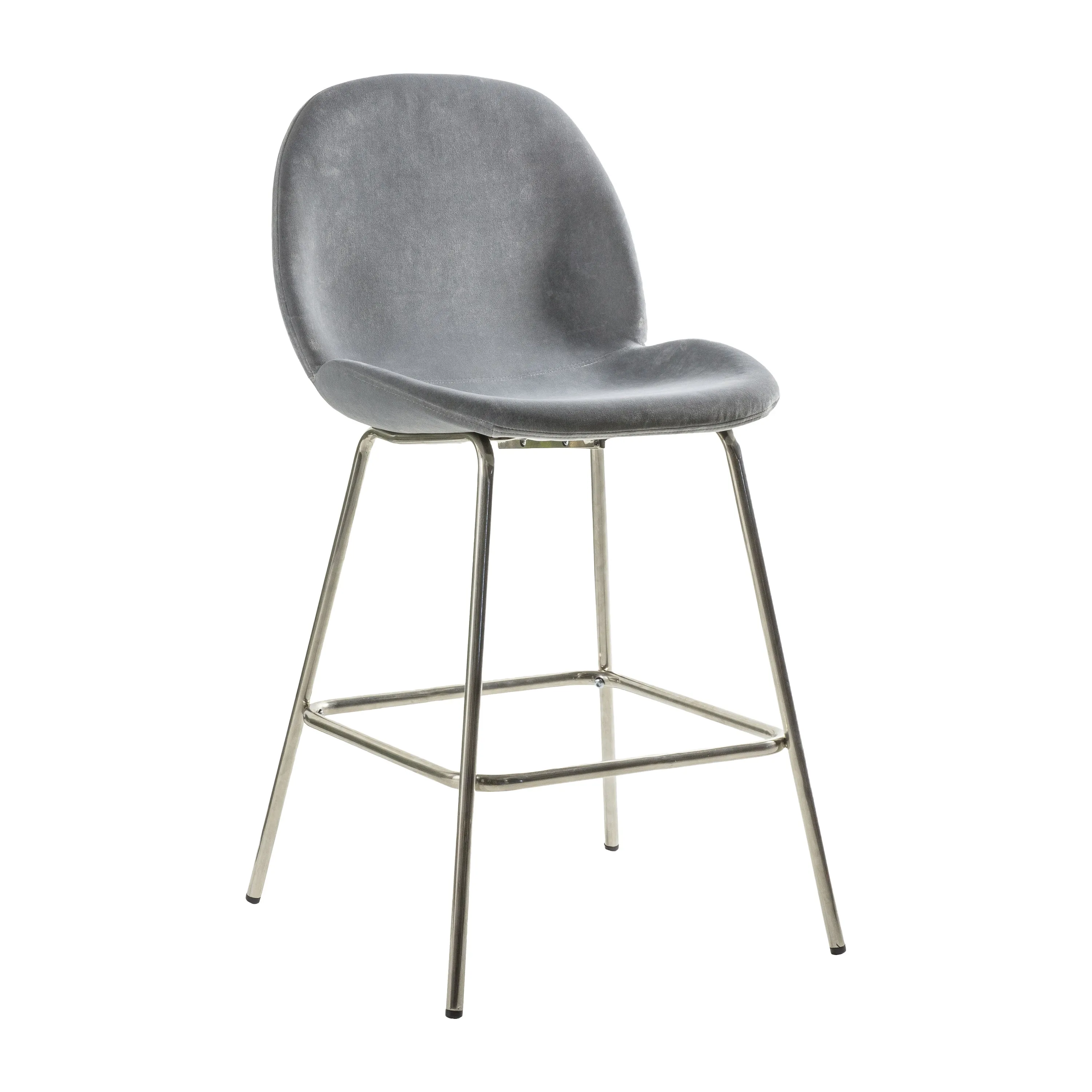Amos Flanagan Stool Light Grey Velvet (2pk)