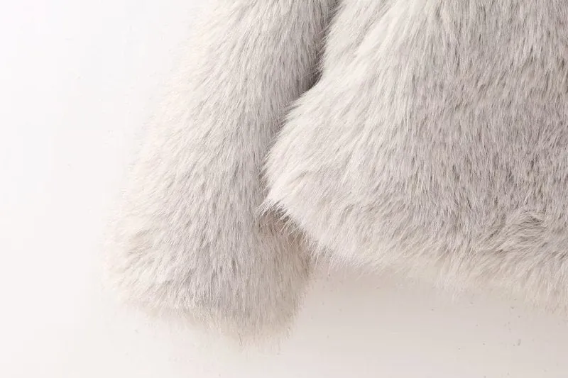 Artificial Fur Mink like Coat Winter Coat Socialite Top