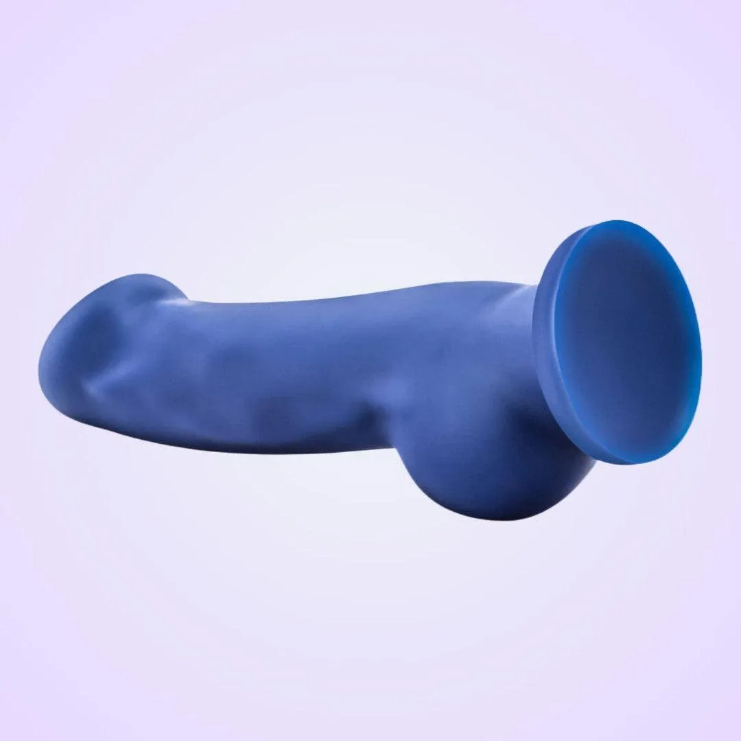 Avant D8 Ergo 7.5" Non-Porous Silicone Dildo - Indigo