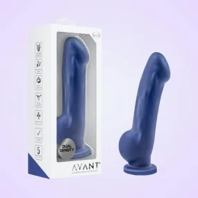 Avant D8 Ergo 7.5" Non-Porous Silicone Dildo - Indigo