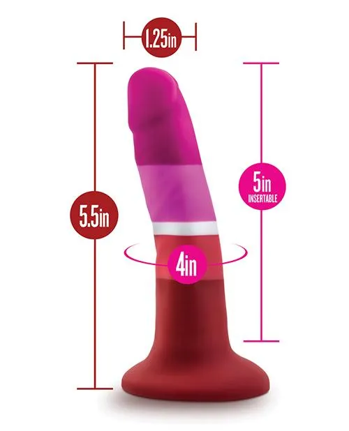 Avant Pride 3 Silicone Dildo - Lipstick Lesbian