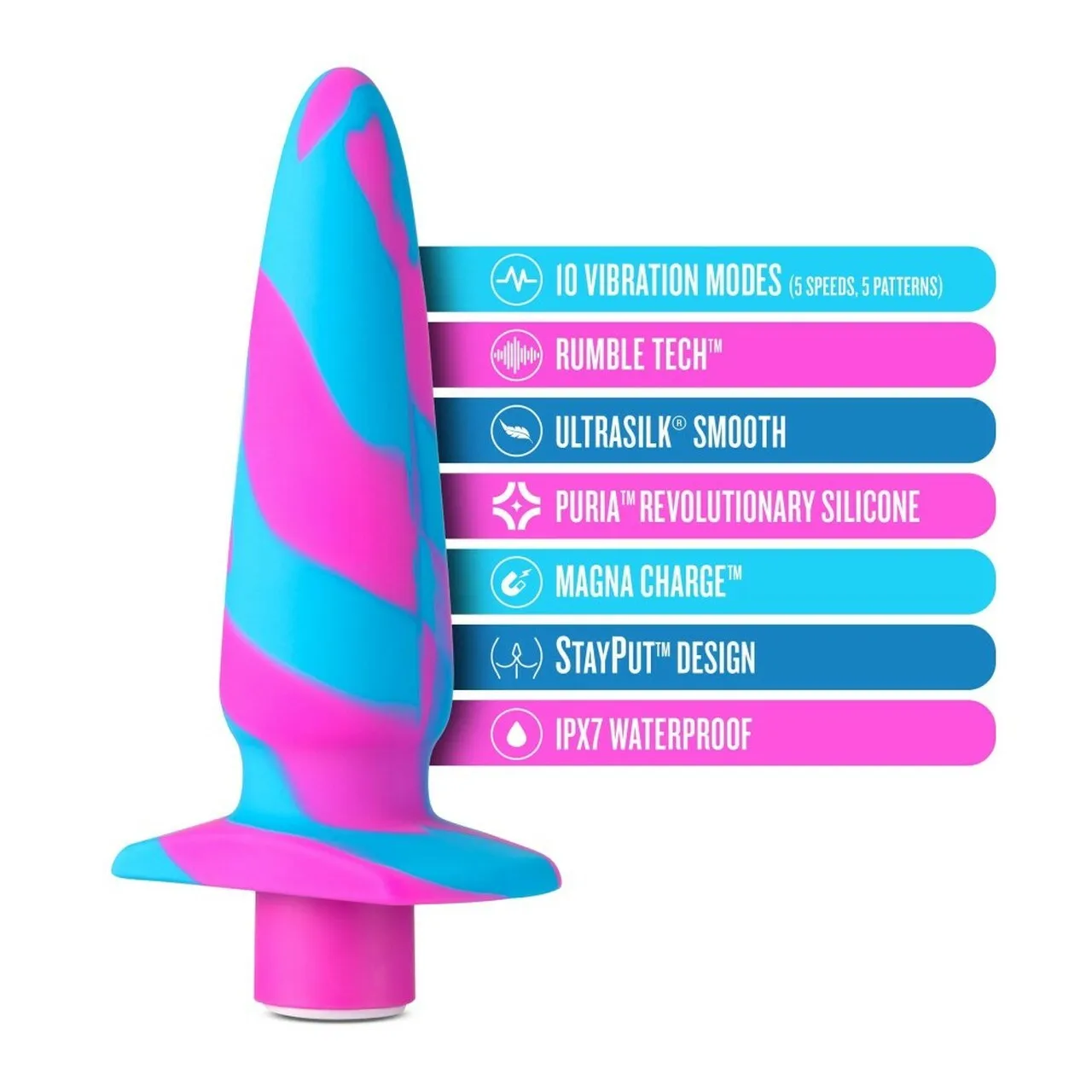 Avant Vibrotize - Silicone Butt Plug & Vibrator