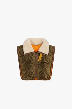 Aviator Zip Collar - Natural / Antique Gold & Peat