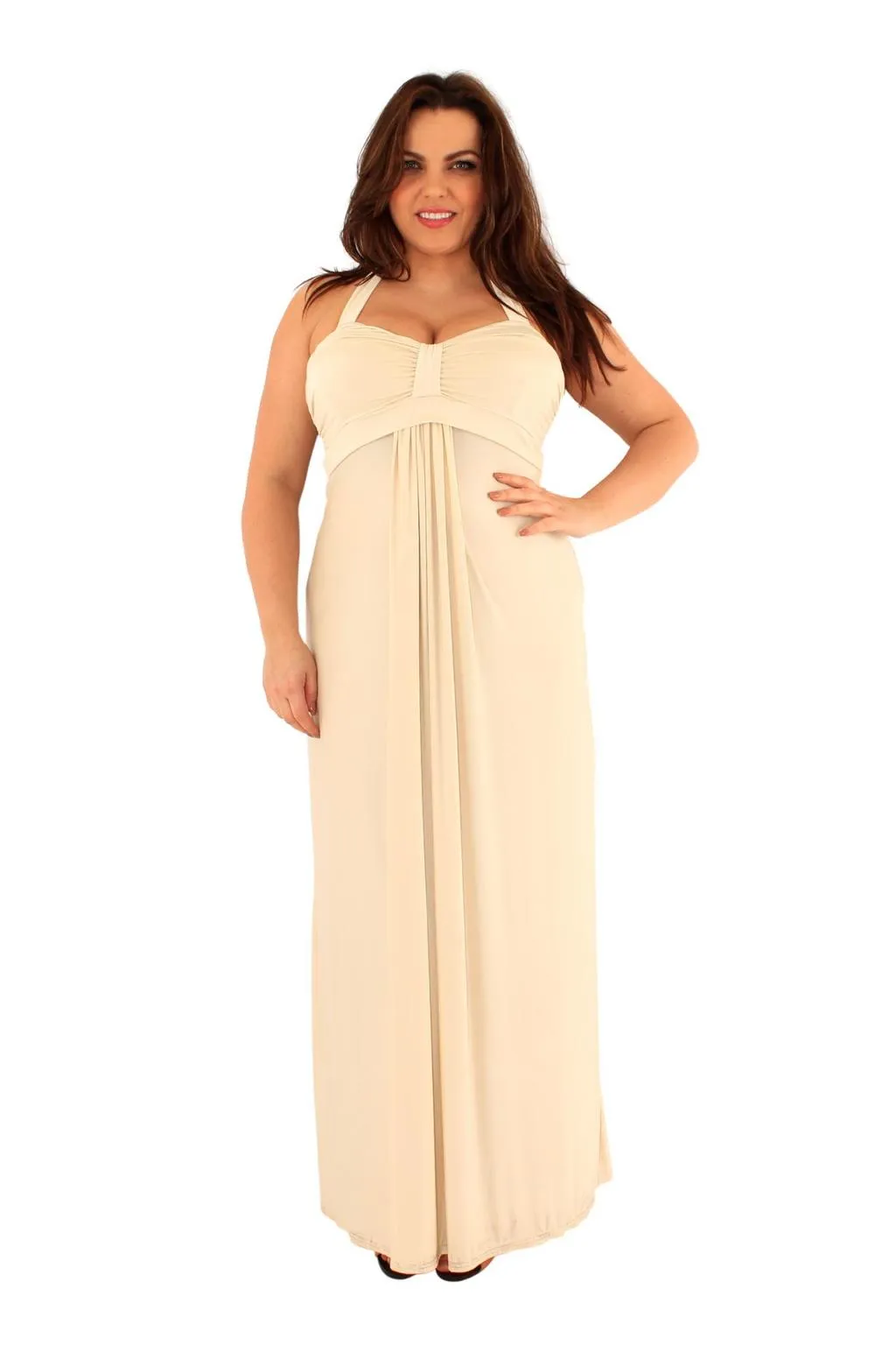 Bandeau Halter Maxi Dress