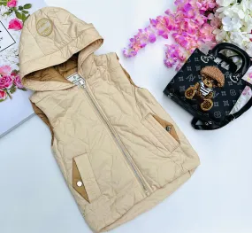 Beige autumn gilet