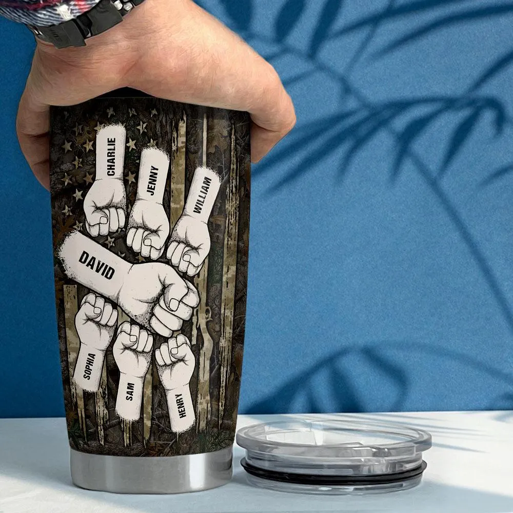 Best Buckin' Dad Ever Personalized Hunting Tumbler Cup Gift For Dad Father's Day Gift
