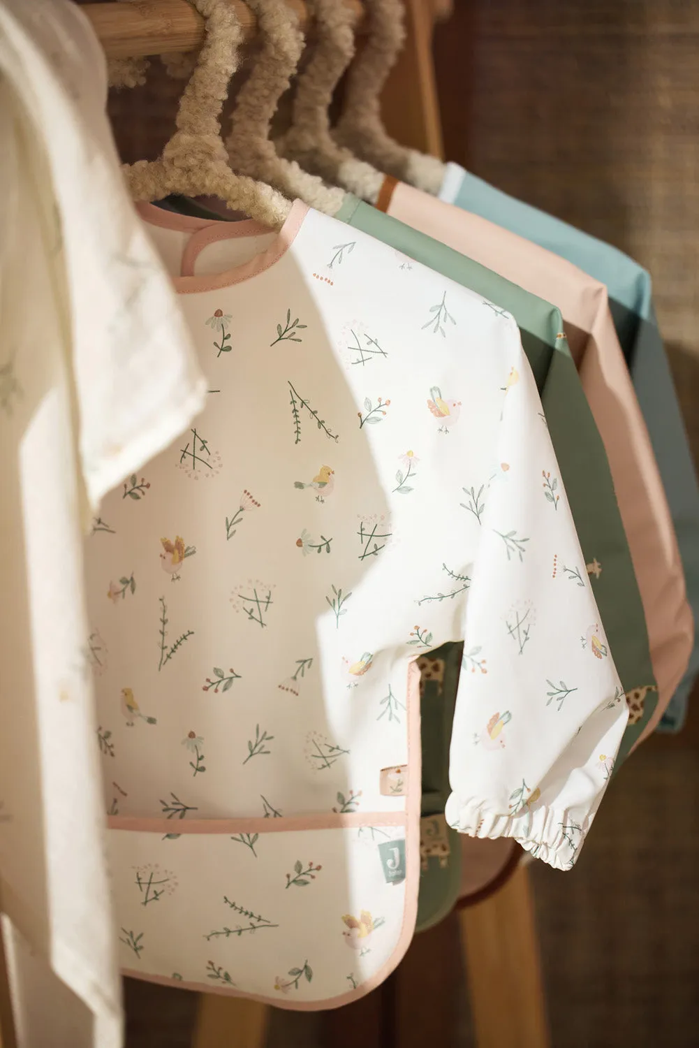 Bib Waterproof with Sleeves - Lovely Birds