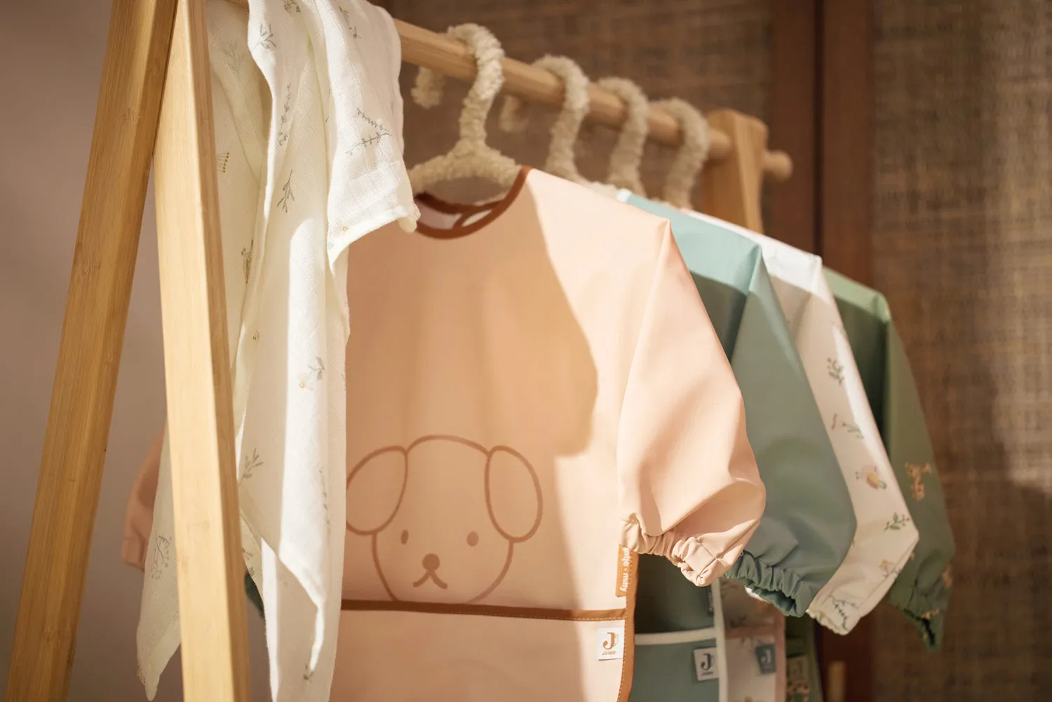 Bib Waterproof with Sleeves Miffy Peekaboo - Wild Rose