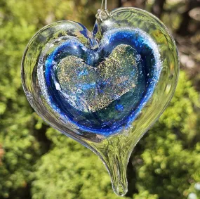 Birthstone Heart Suncatcher with Infused Cremains