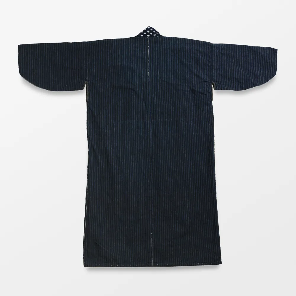 Blue Indigo Pinstripe Kimono
