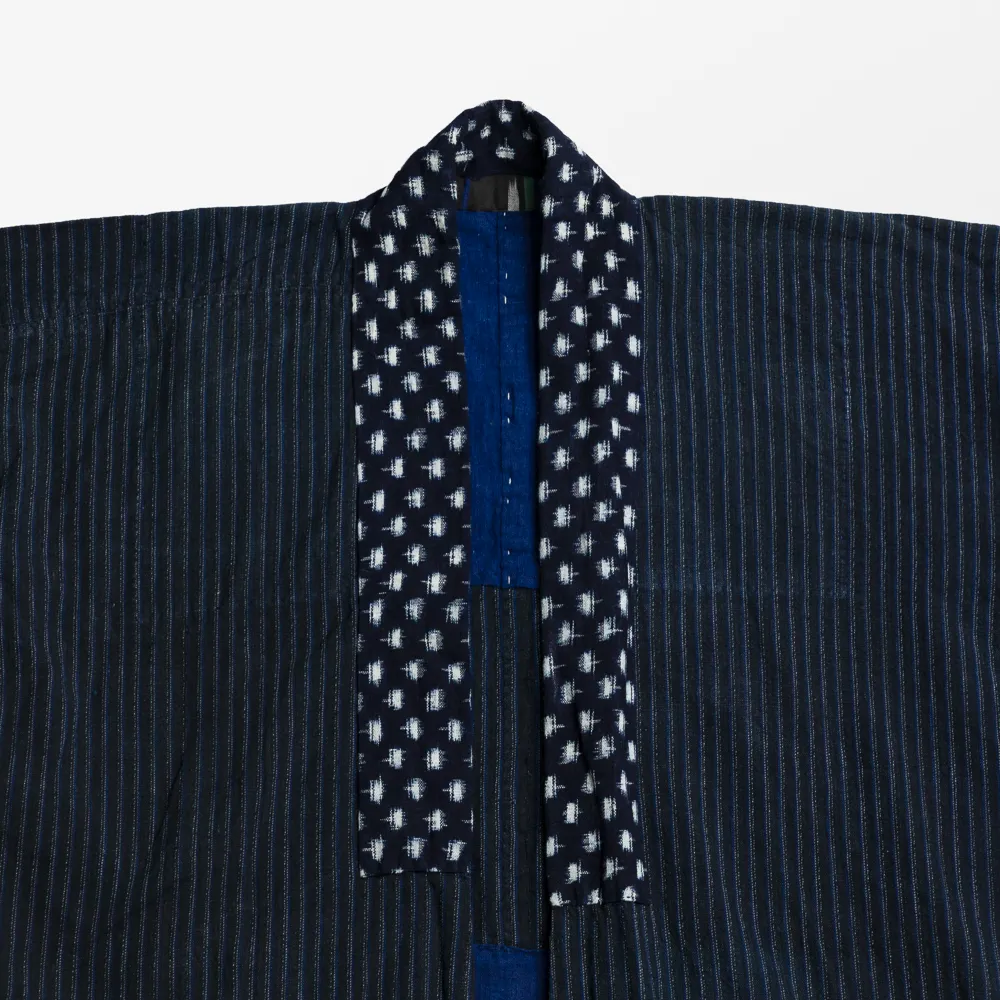 Blue Indigo Pinstripe Kimono