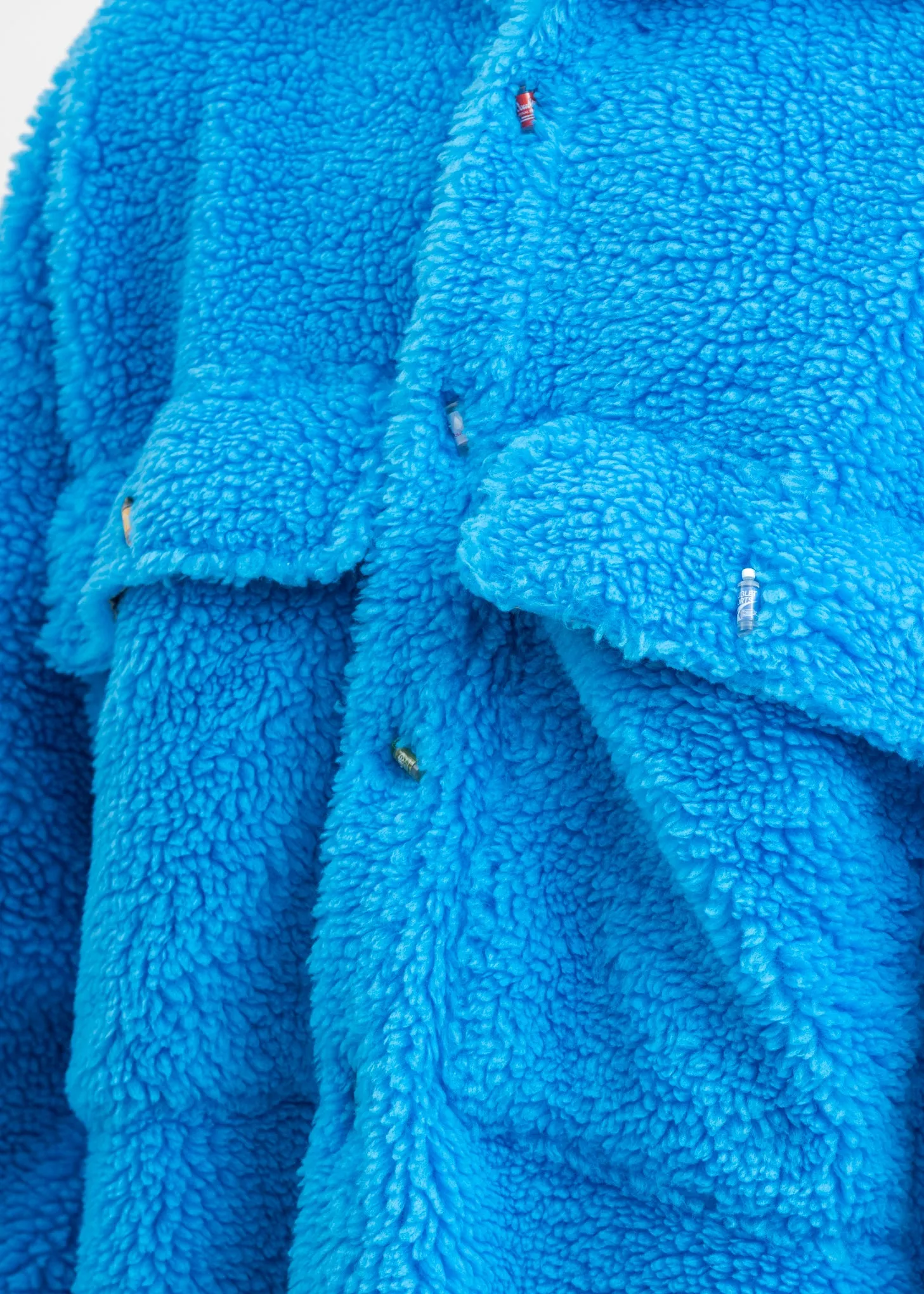 Blue Recycle Fur Oversized Jacket