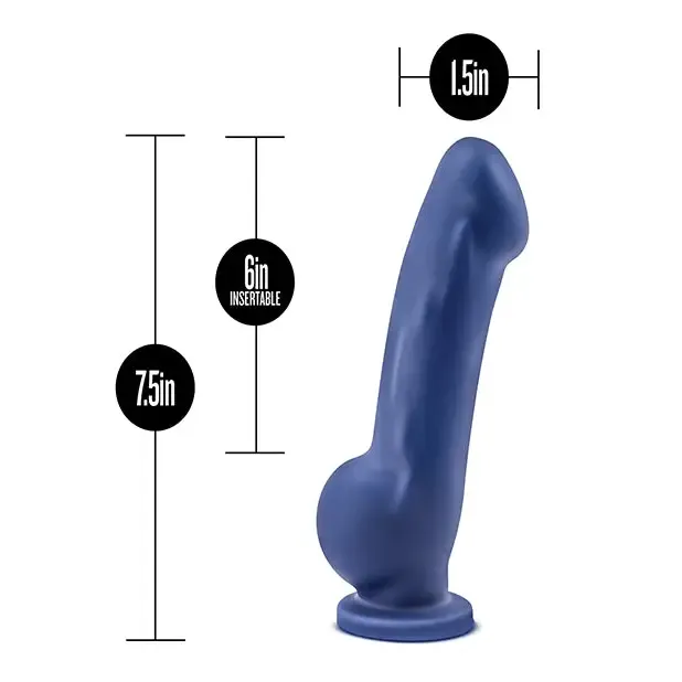 Blush Avant D8 Ergo 7.5 in. Dual Density Silicone Dildo with Suction Cup Indigo