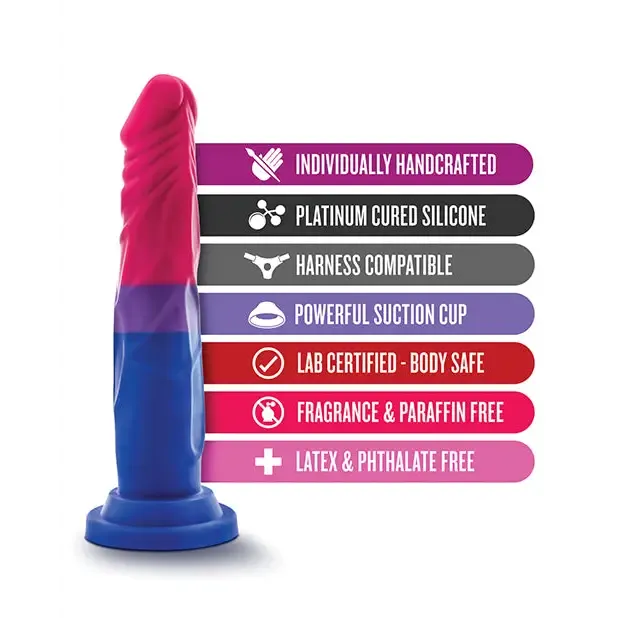 Blush Avant Pride P8 Love 7.5 in. Silicone Dildo with Suction Cup