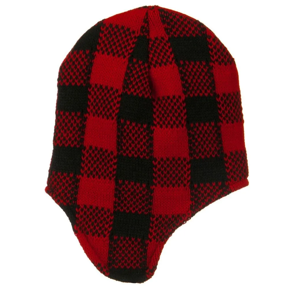 Buffalo Plaid Peruvian Beanie Hat