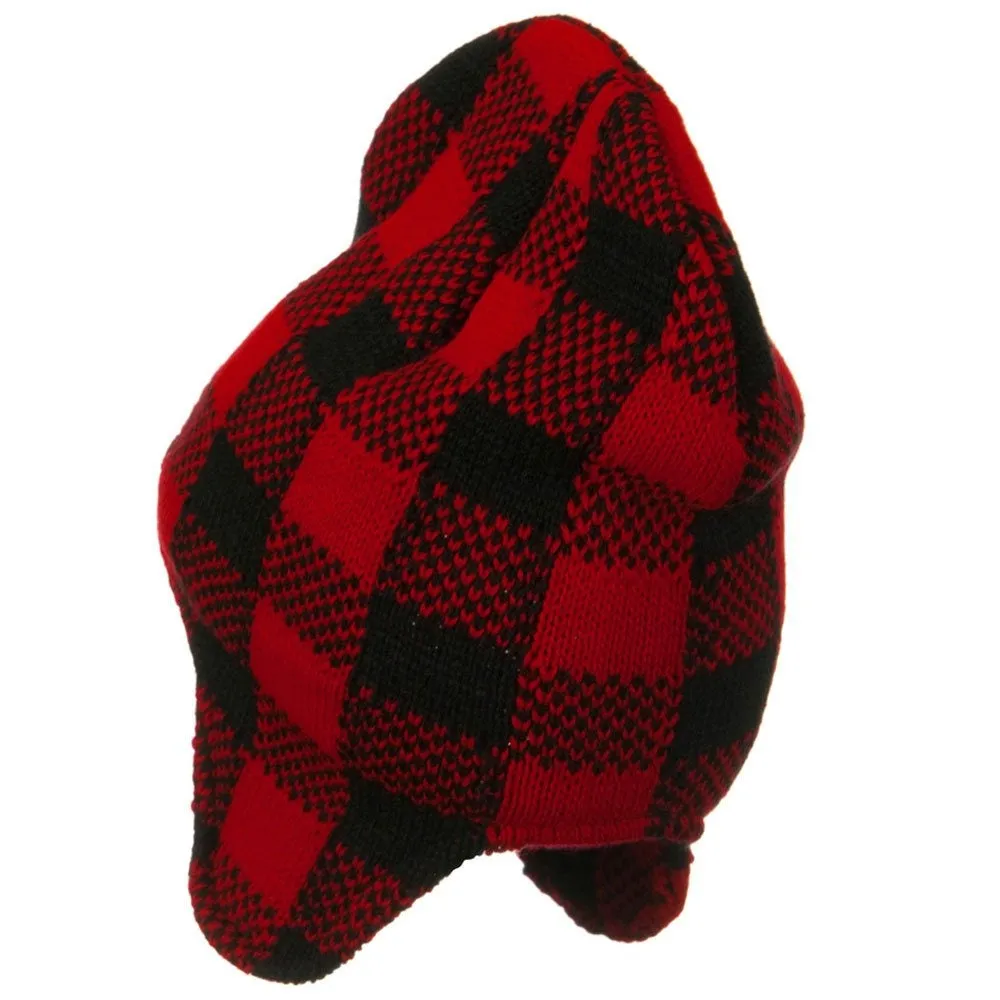 Buffalo Plaid Peruvian Beanie Hat