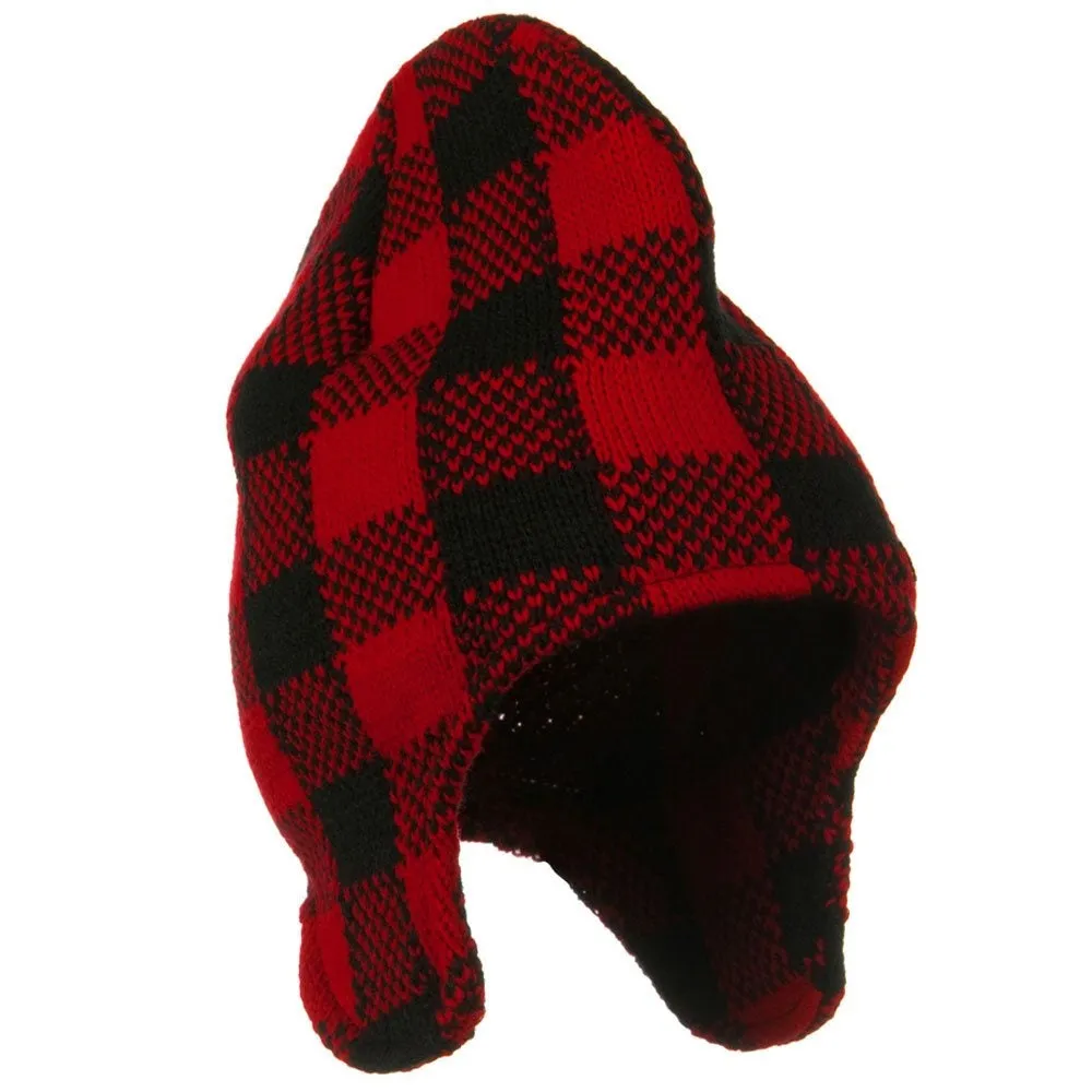 Buffalo Plaid Peruvian Beanie Hat