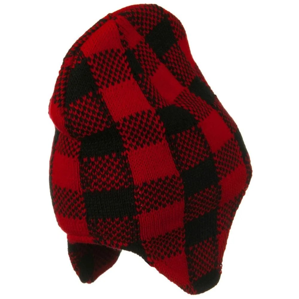 Buffalo Plaid Peruvian Beanie Hat