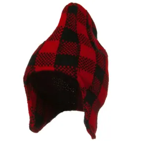 Buffalo Plaid Peruvian Beanie Hat