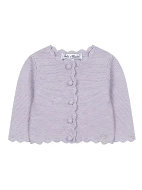 Cardigan - Lilac cotton knit