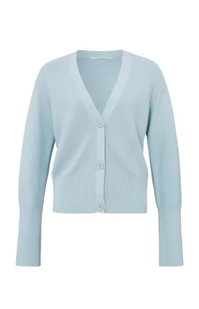 Cardigan with V-neck,buttons and long wide sleeves