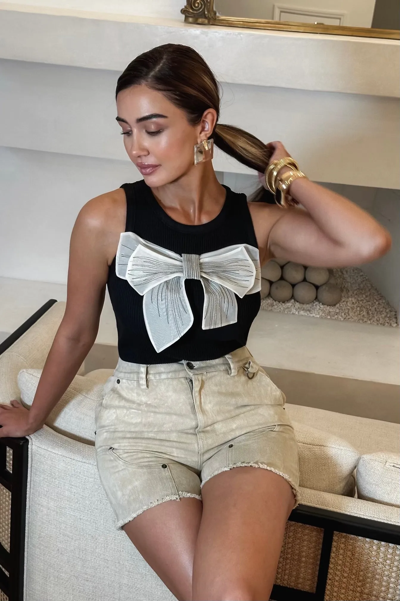 Carson Knit Bow Top