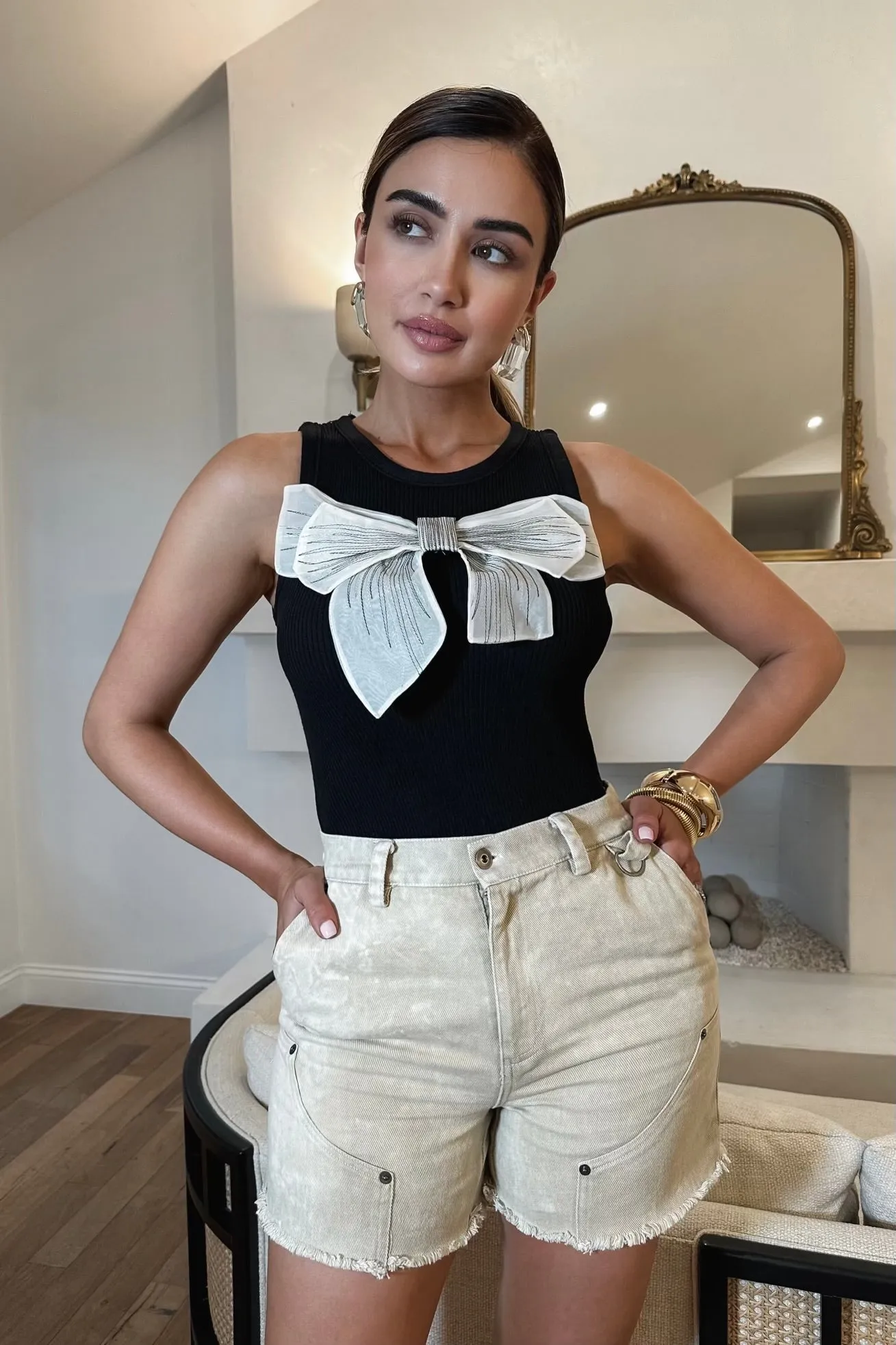 Carson Knit Bow Top