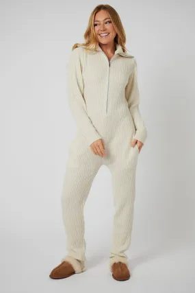 Cashmere Romper - Chantilly Cream