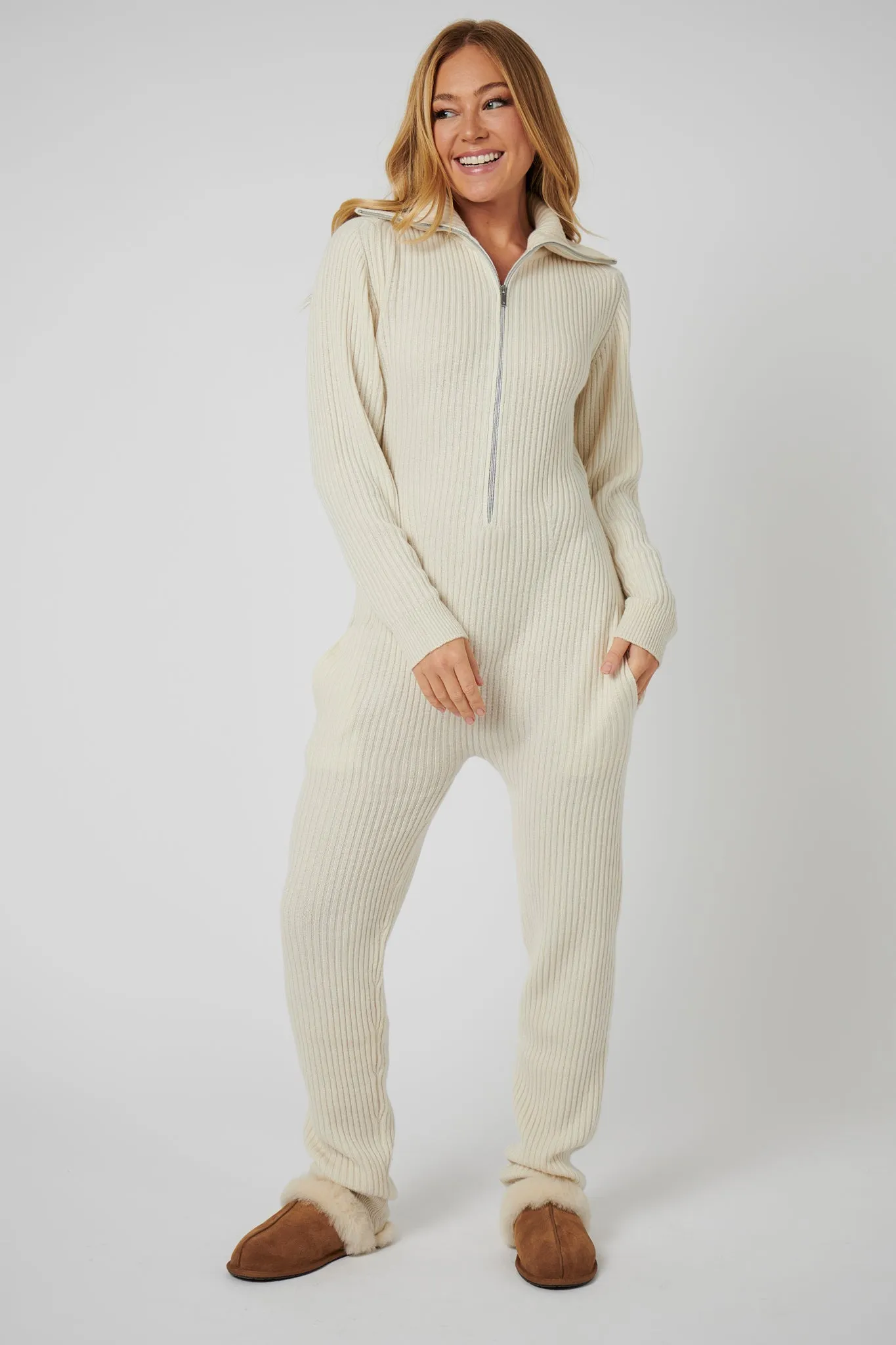 Cashmere Romper - Chantilly Cream