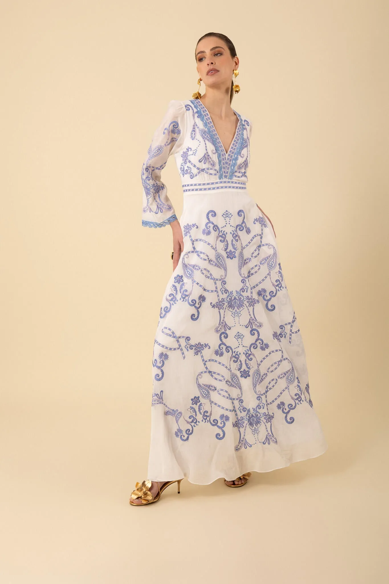 Cassandra Maxi Dress - Blue