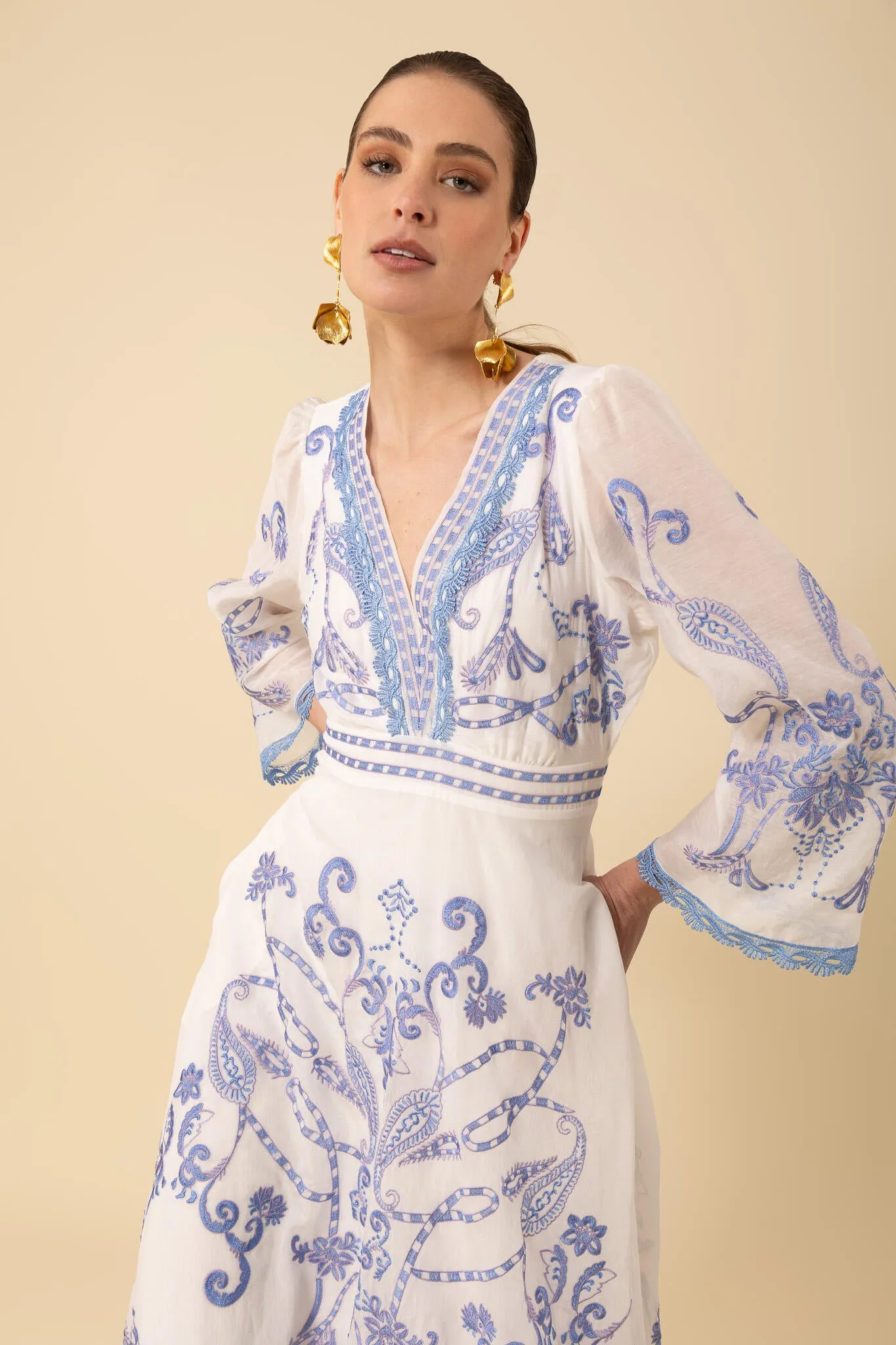 Cassandra Maxi Dress - Blue