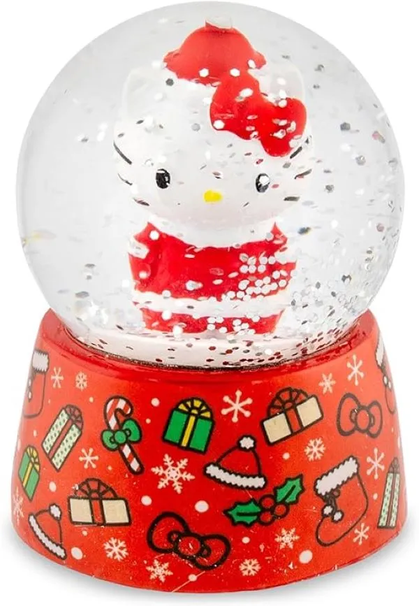 Christmas Snow Globe -Sanrio Hello Kitty Holiday Mini Snow Globe with Swirling Flakes - Assorted