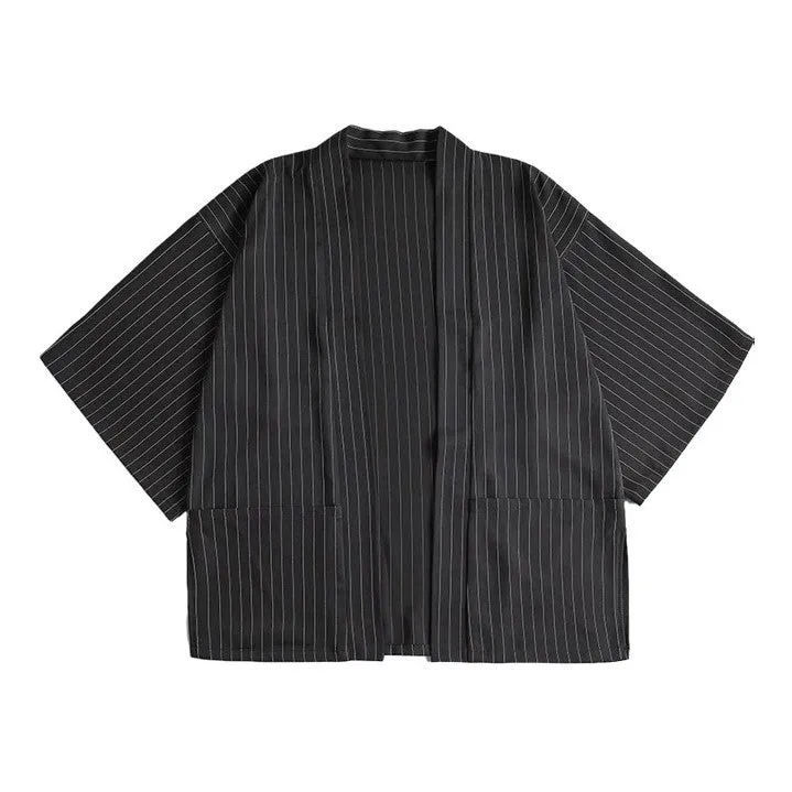 Classic Striped Kimono Cardigan