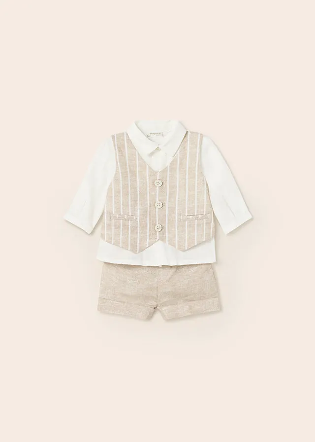 Compl. Pantalone Corto Gilet Lino