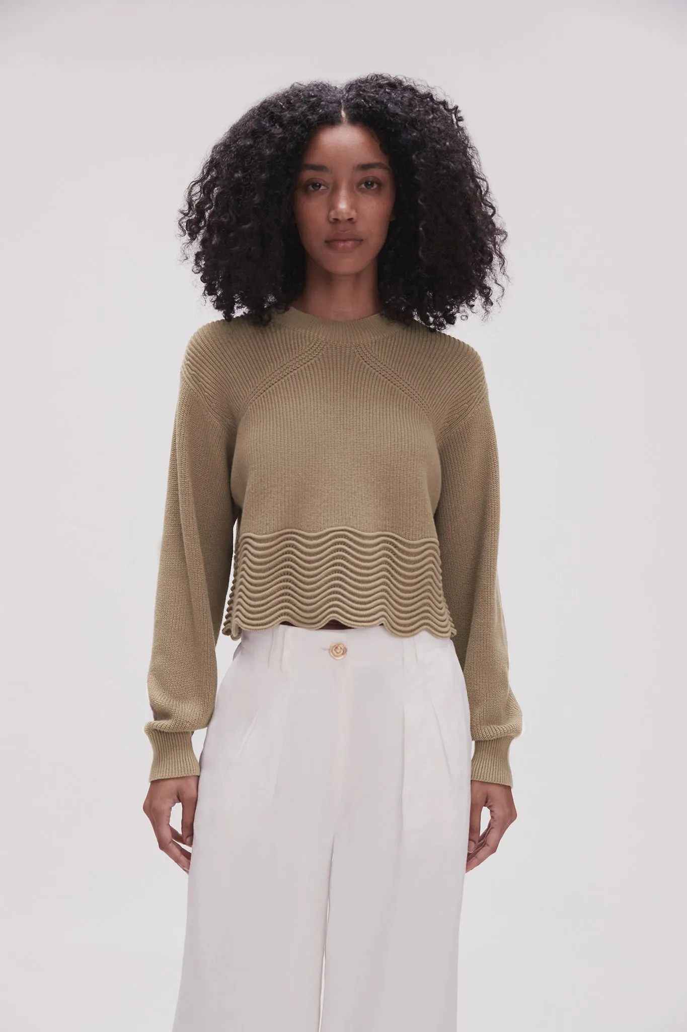 Cordelia Scallop Hem Jumper