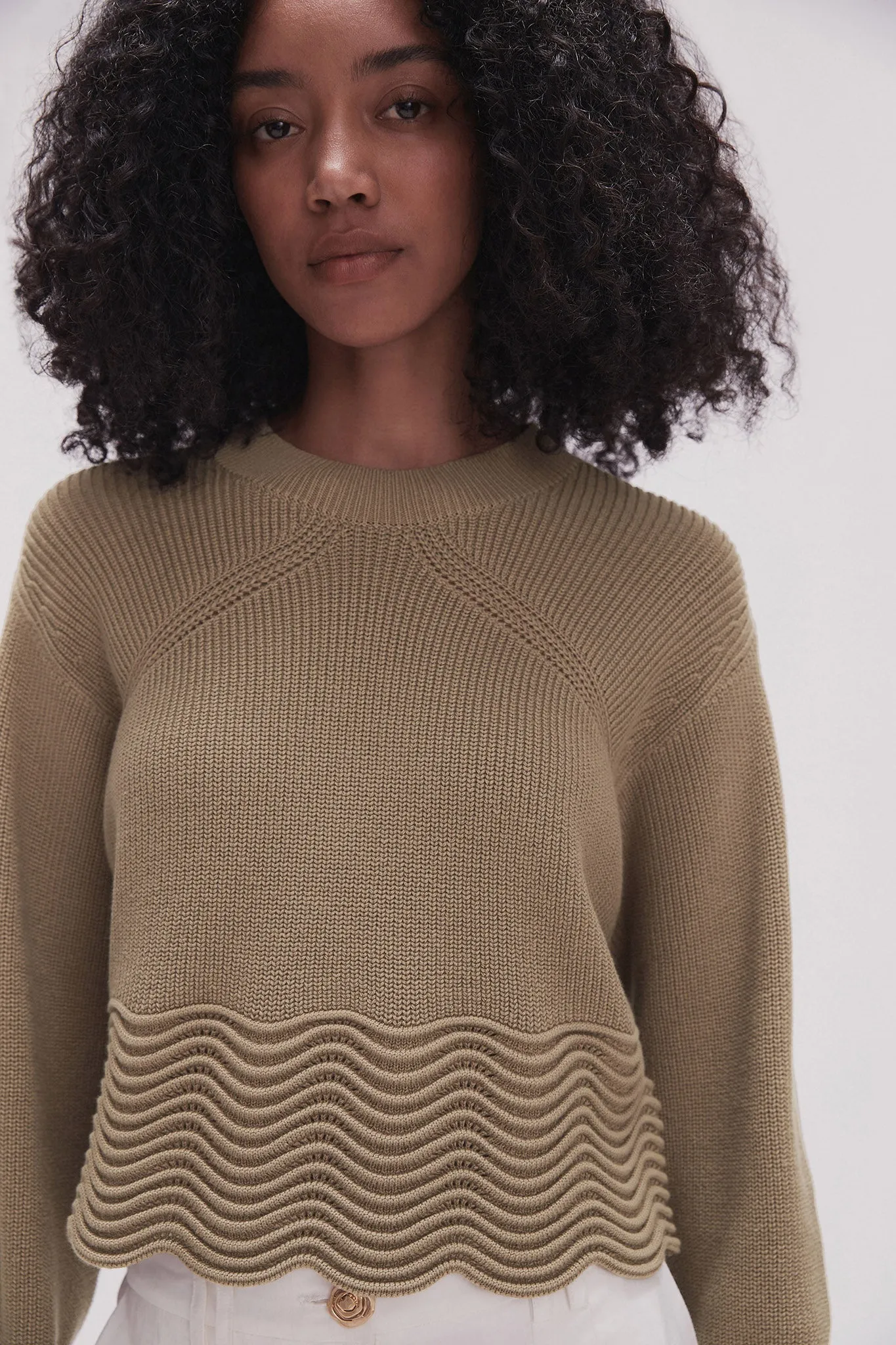 Cordelia Scallop Hem Jumper