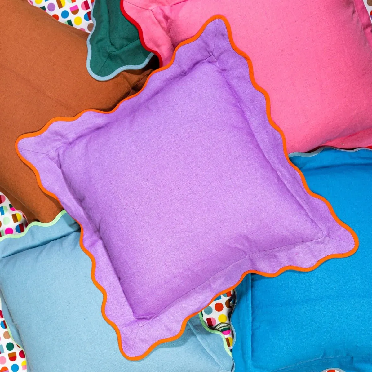 Darcy Linen Pillow | Lilac   Orange