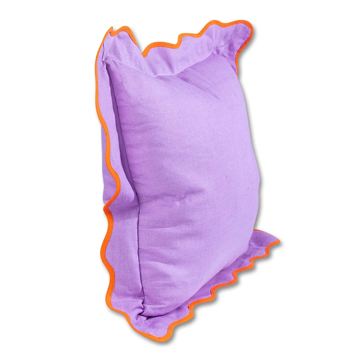 Darcy Linen Pillow | Lilac   Orange