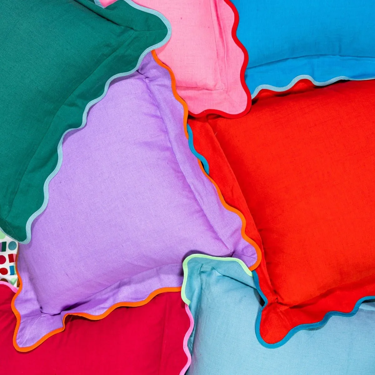 Darcy Linen Pillow | Lilac   Orange