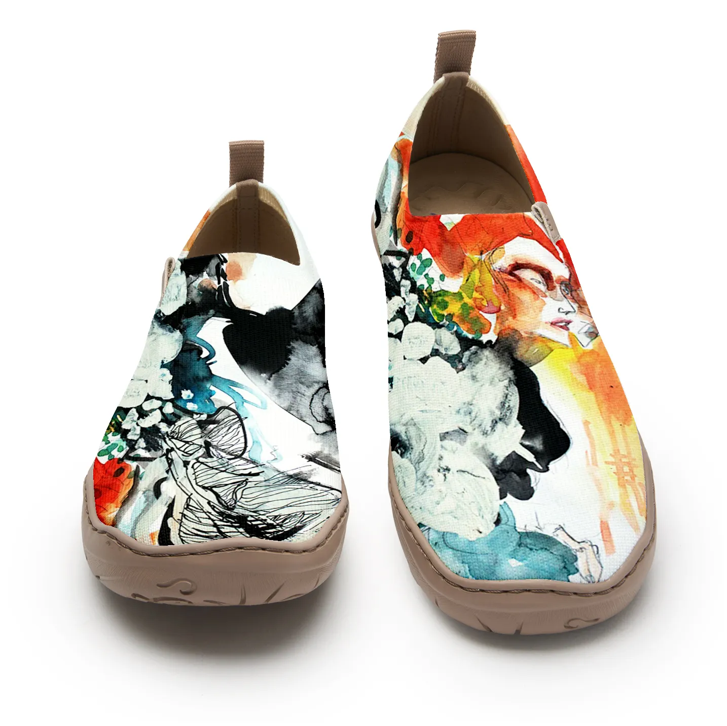 Daria Epifanova Watercolor Abstract Figures Women's Shoes