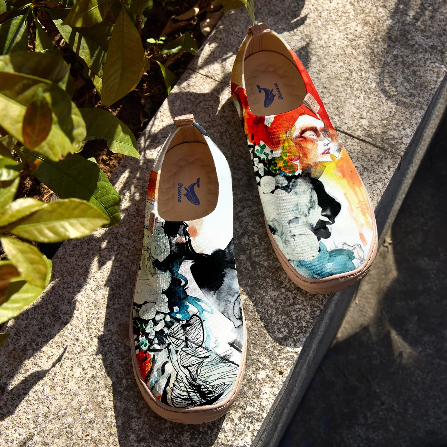 Daria Epifanova Watercolor Abstract Figures Women's Shoes