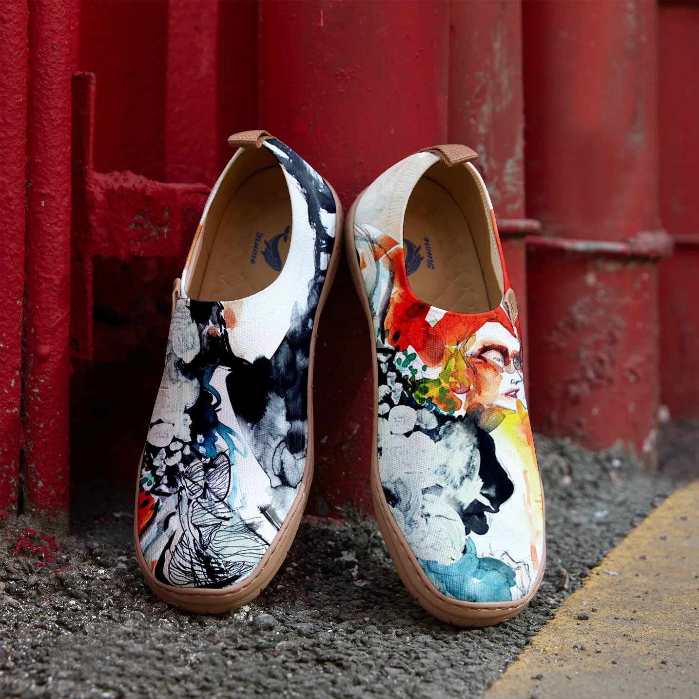 Daria Epifanova Watercolor Abstract Figures Women's Shoes