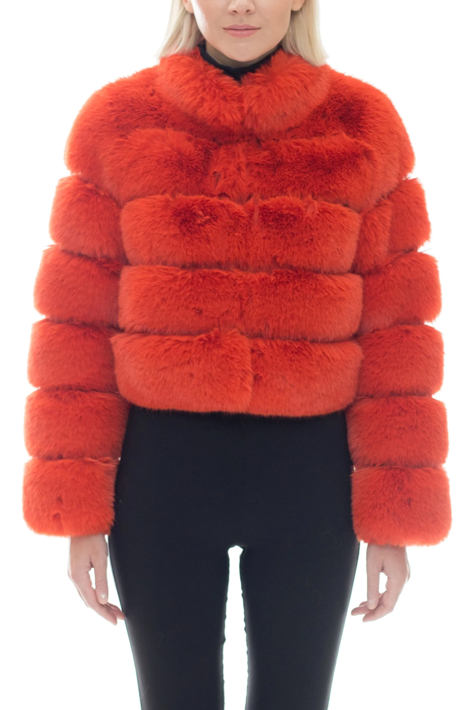 DEMAREST - Cropped Faux Fur Coat