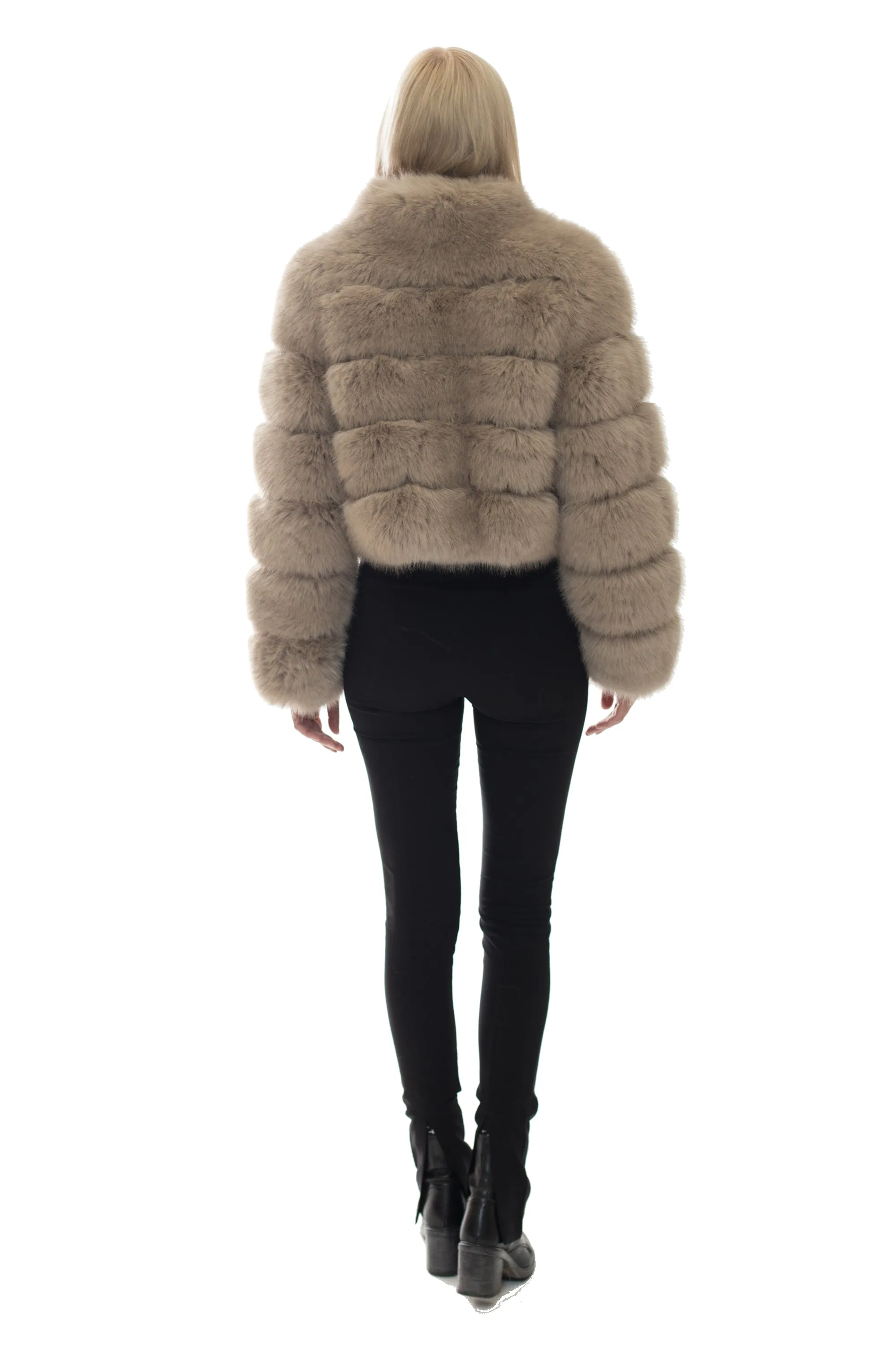 DEMAREST - Cropped Faux Fur Coat